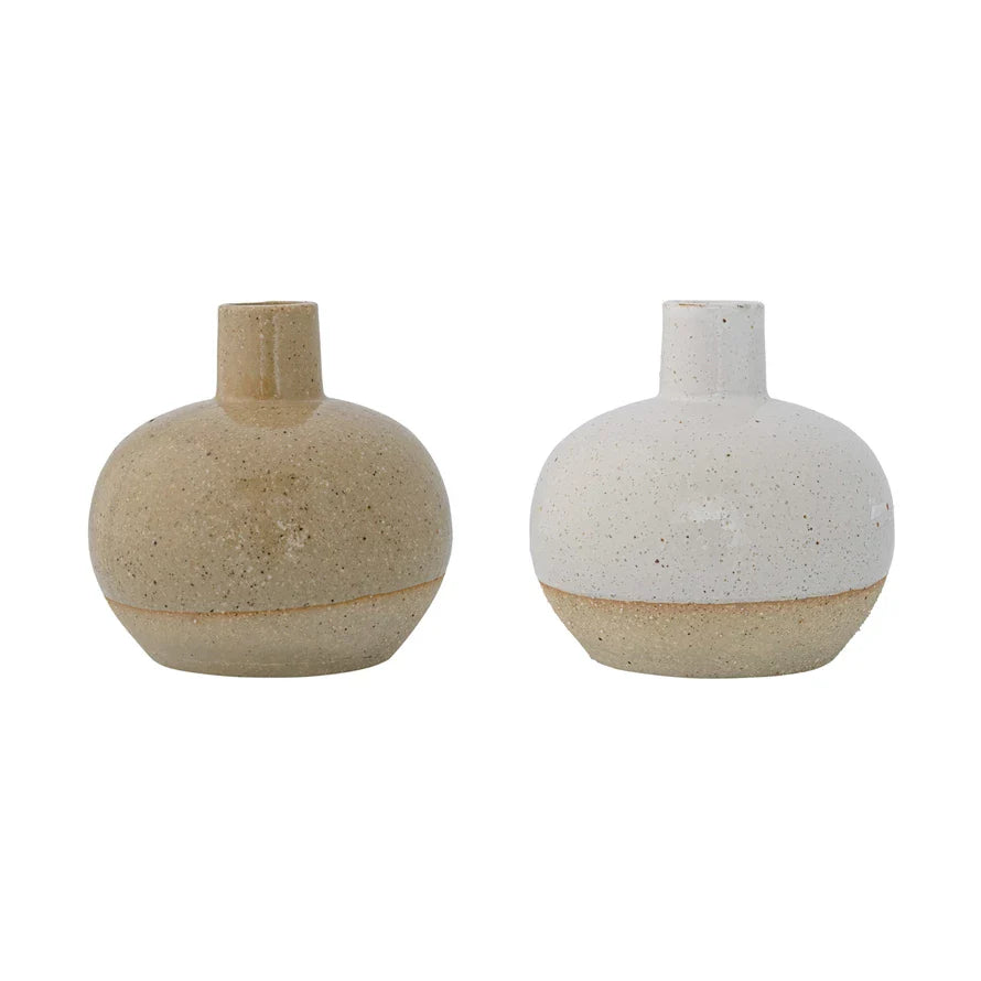 Stoneware Vase with Sand Finish