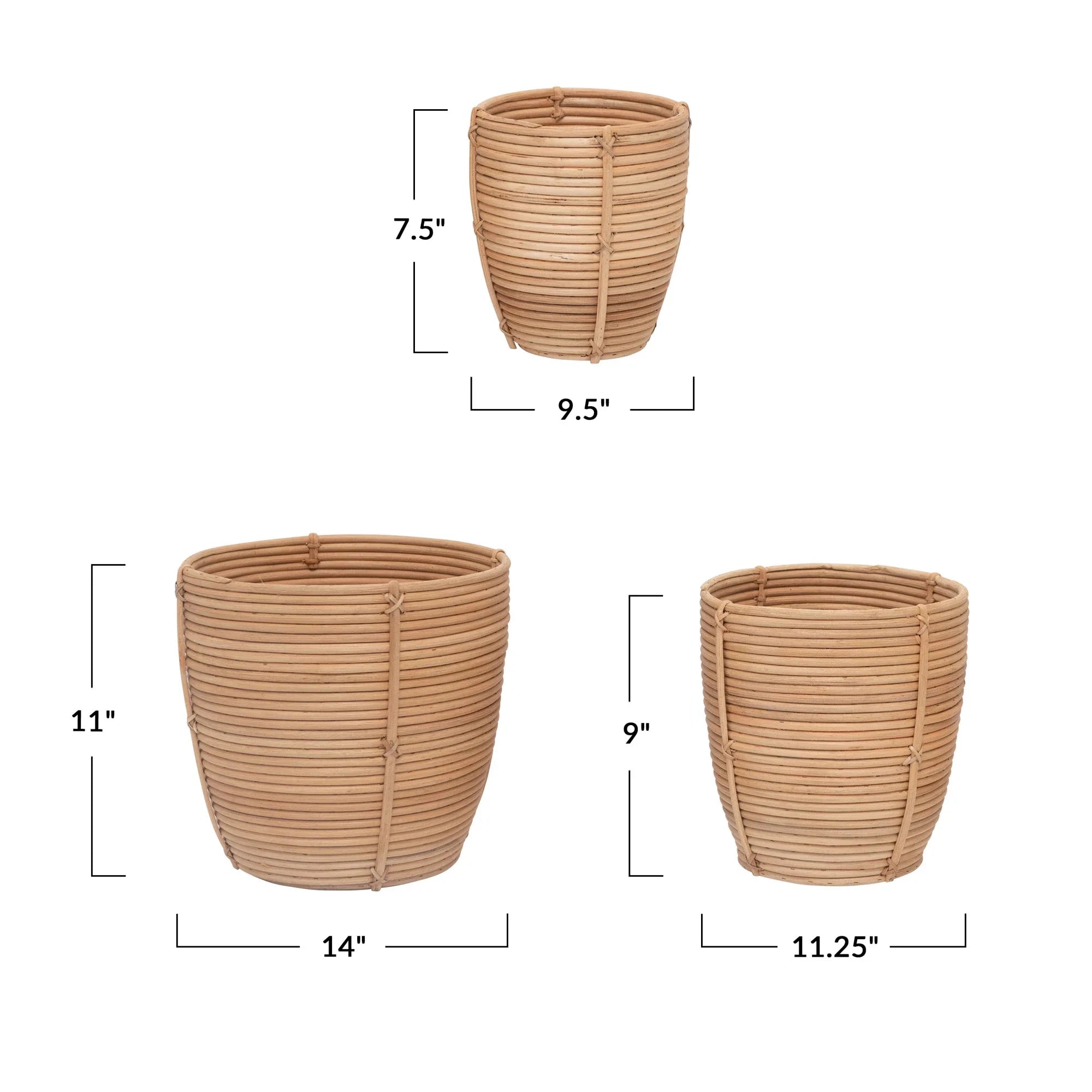 Hand-woven Rattan Baskets