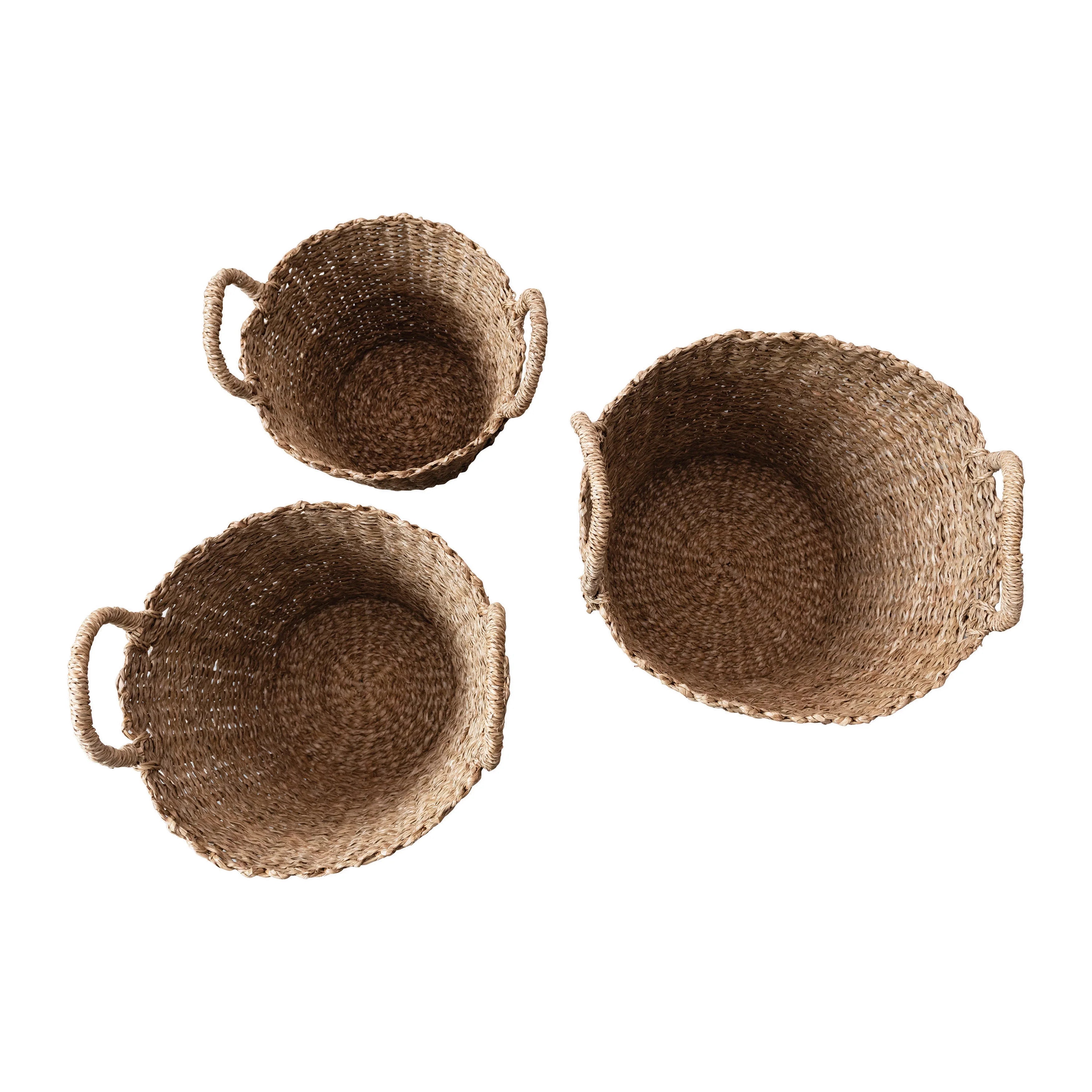 Hand-Woven Bankuan Baskets with Braided Handles